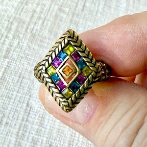 Heidi Daus Vintage Mosaic Ring Size 7